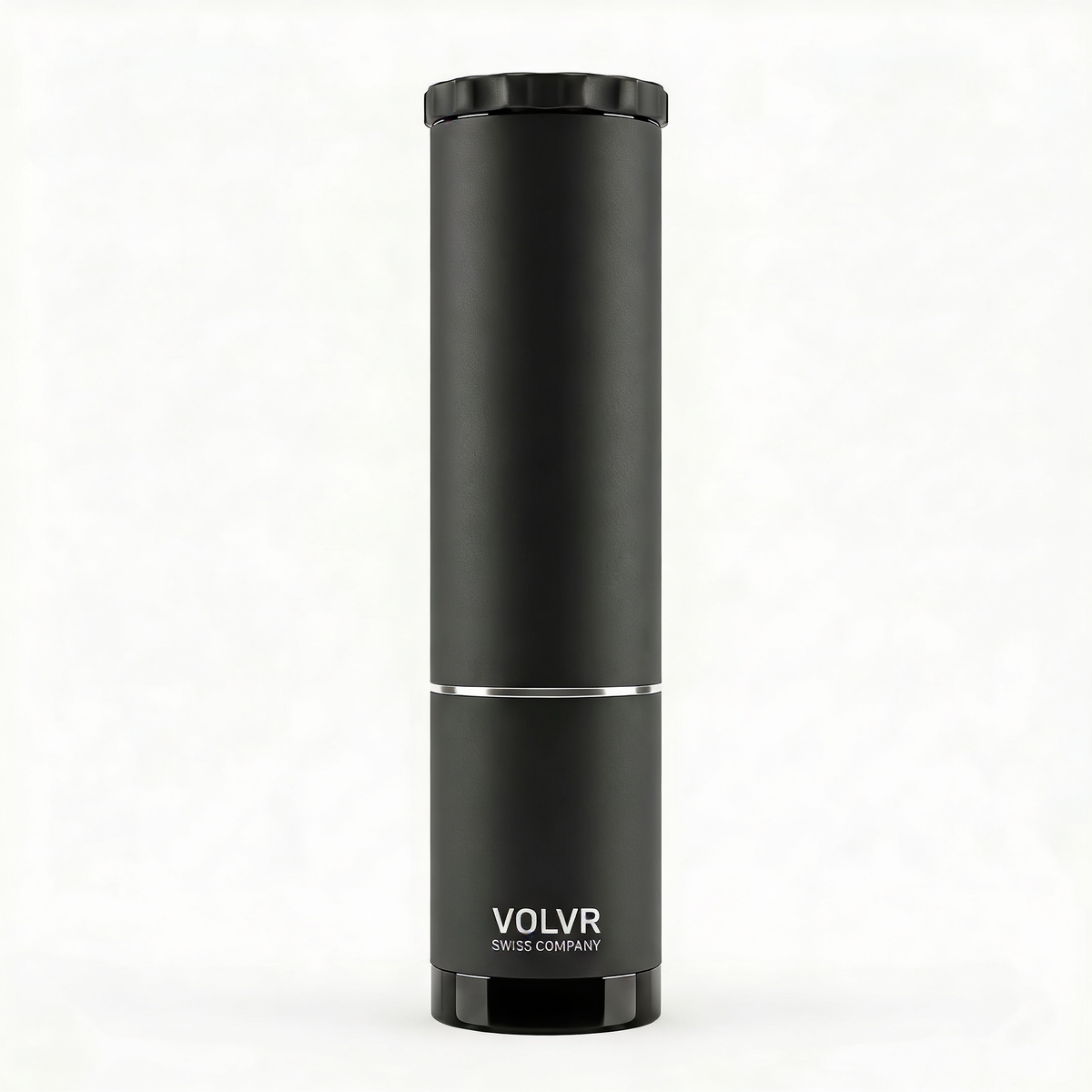VOLV'AIR, pressurisateur électronique de balles de padel au boîtier aluminium noir, sur fond blanc